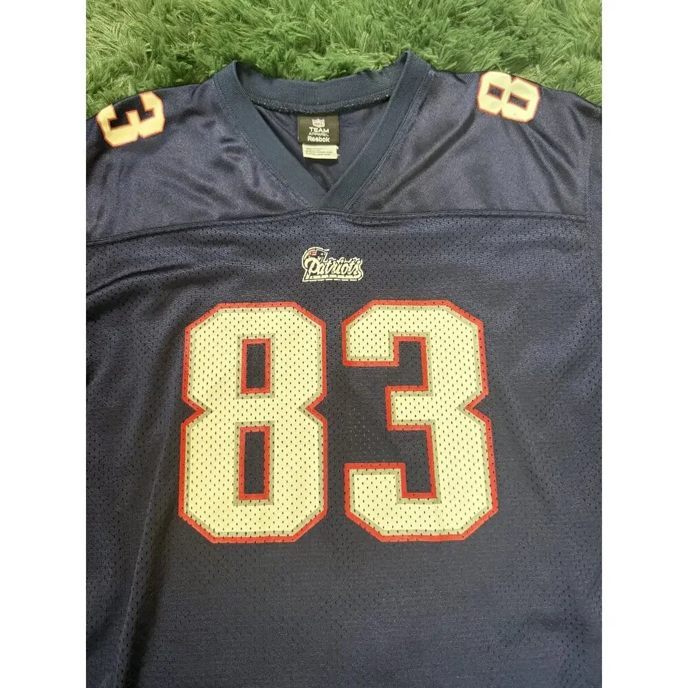 Reebok NFL New England Patriots Wes Welker #83 Jersey Youth XL 18-20 Navy Blue